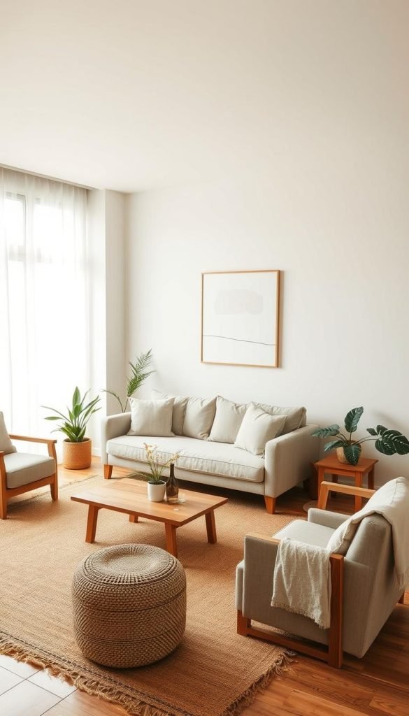 minimalist interior design with warmth