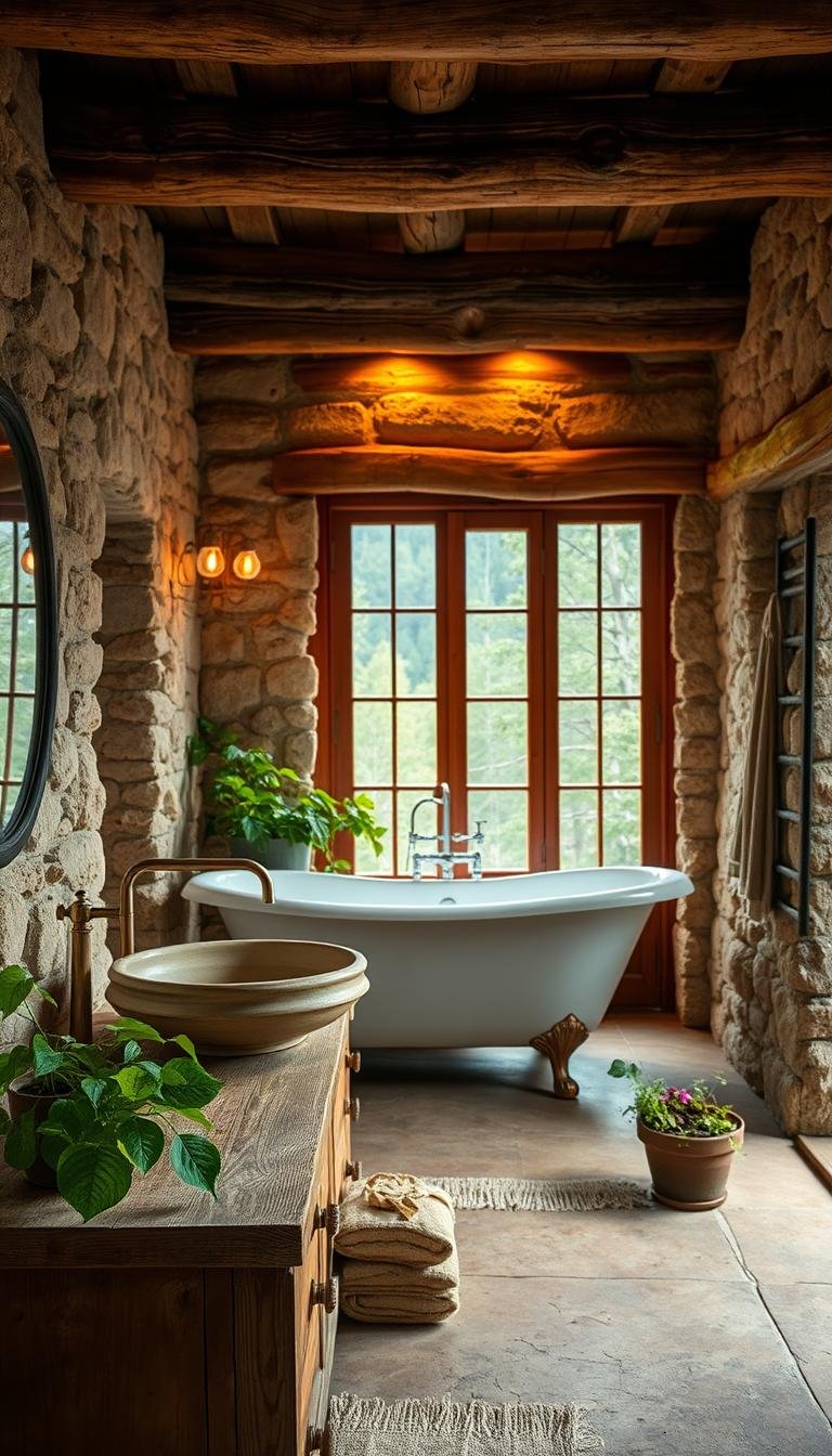 rustic bathroom remodel inspiration